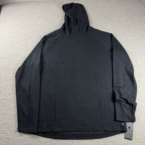 Apana Ottoman Ribbed Lightweight Hoodie Black Men's Size XL